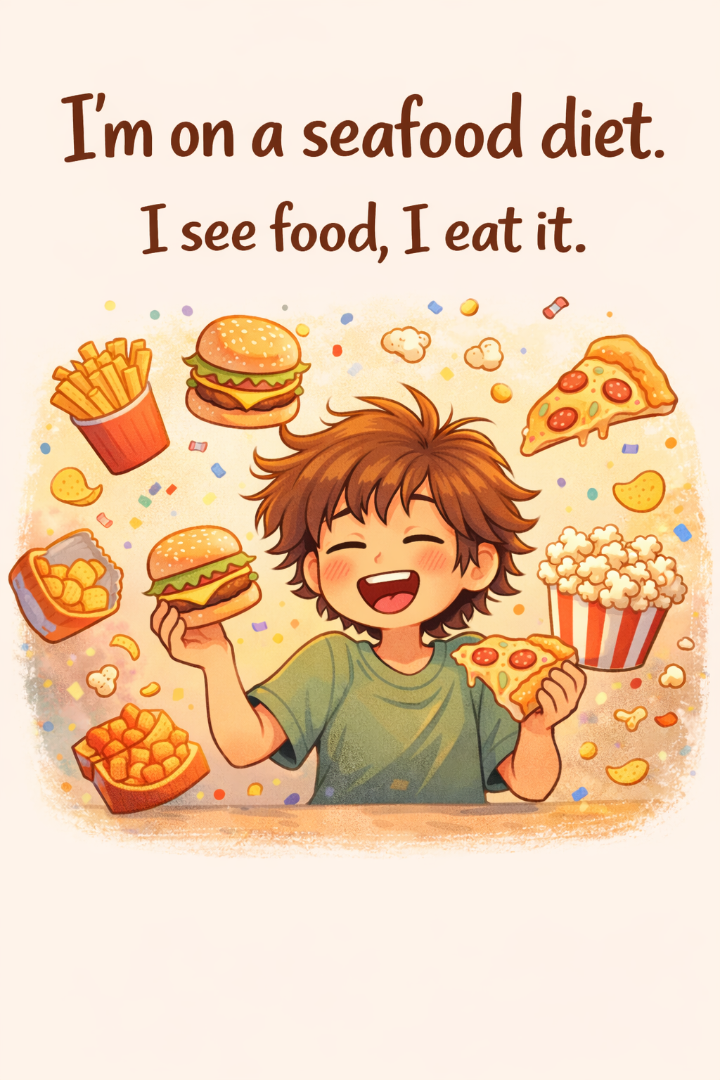 I’m on a seafood diet. I