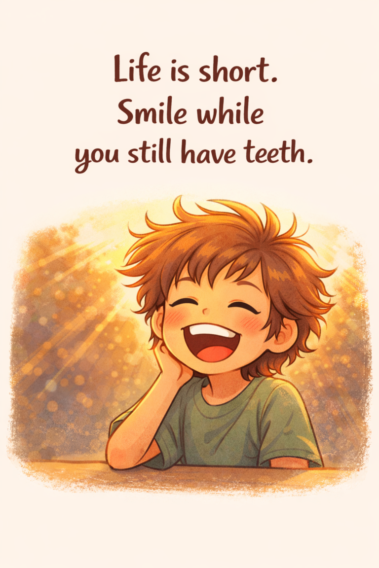 Life is short. Smile while you still have teeth.
