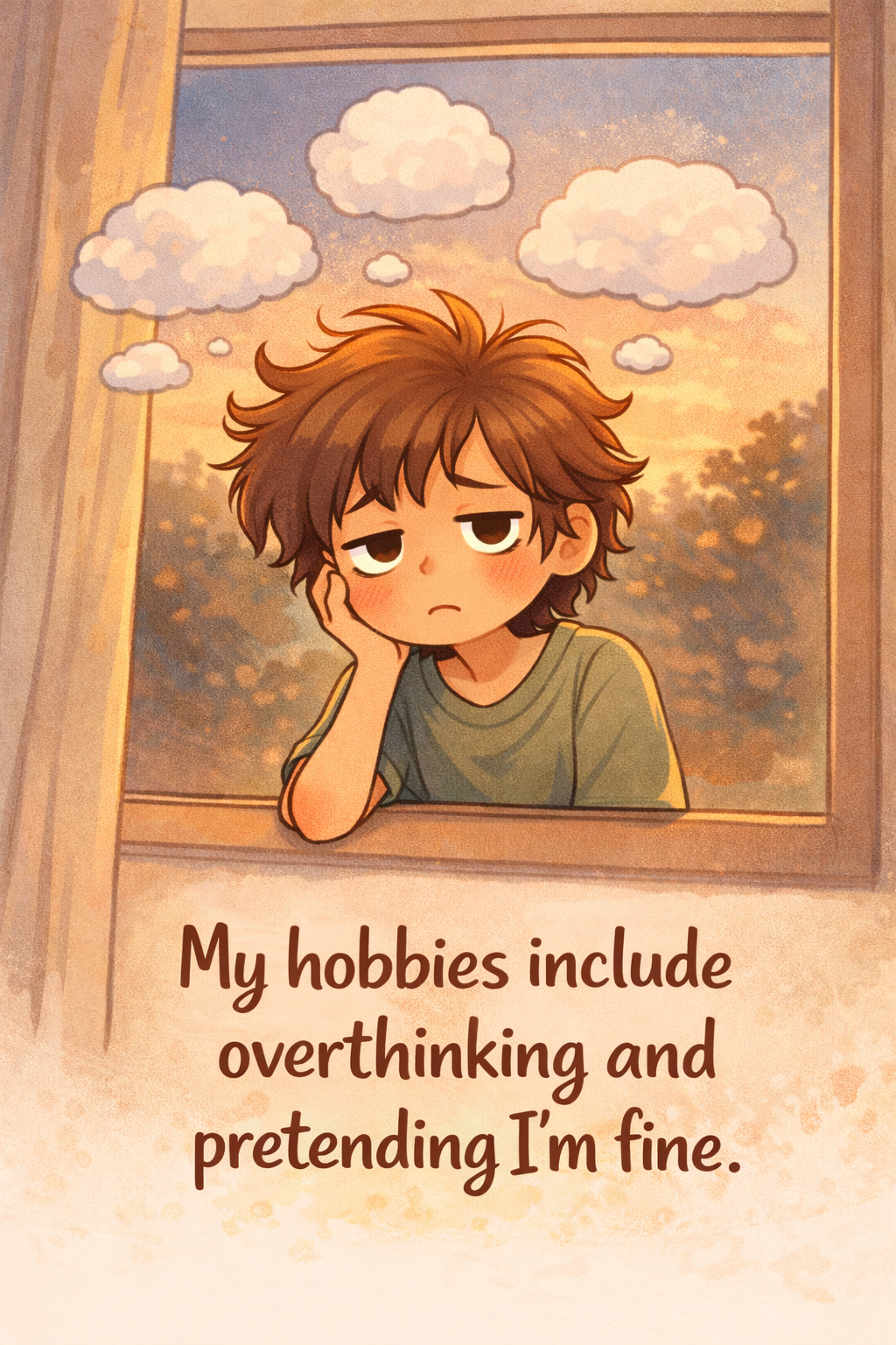 My hobbies include overthinking and pretending