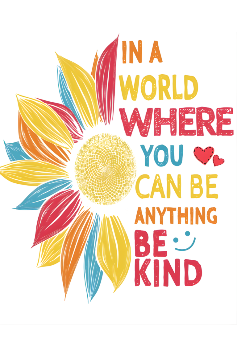 In a world where you can be anything be kind.