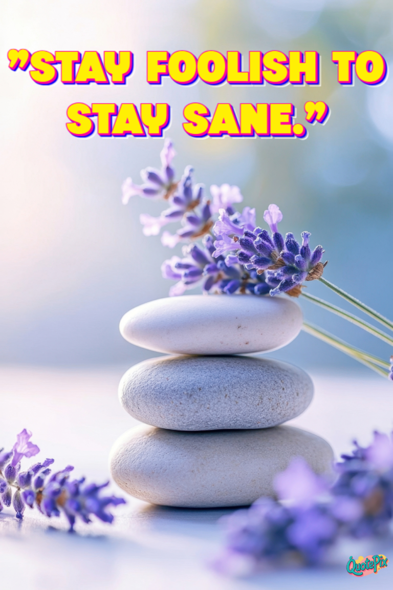 Stay Foolish to Stay Sane.