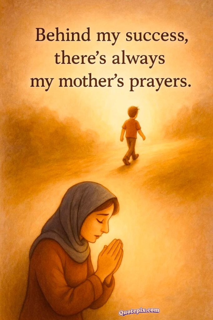 Behind my success, there’s always my mother’s prayers.