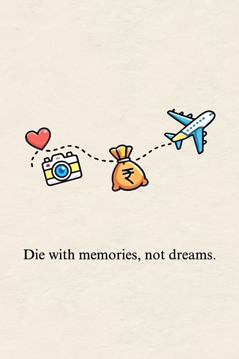 Die with memories, not dreams.
