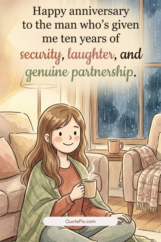 Happy anniversary to the man who's given me ten years of  security, laughter, and genuine partnership.