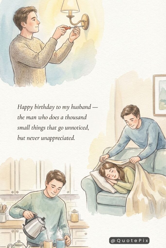 Happy birthday to my husband — the man who does a thousand small things that go unnoticed, but never unappreciated.