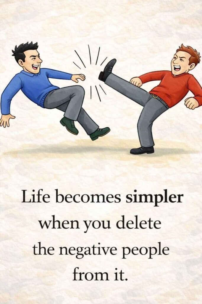Life becomes simpler when you delete the negative people from it.