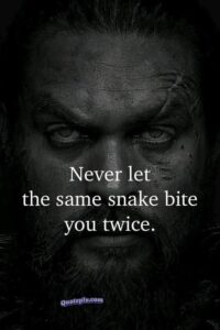 Never let the same snake bite you twice.