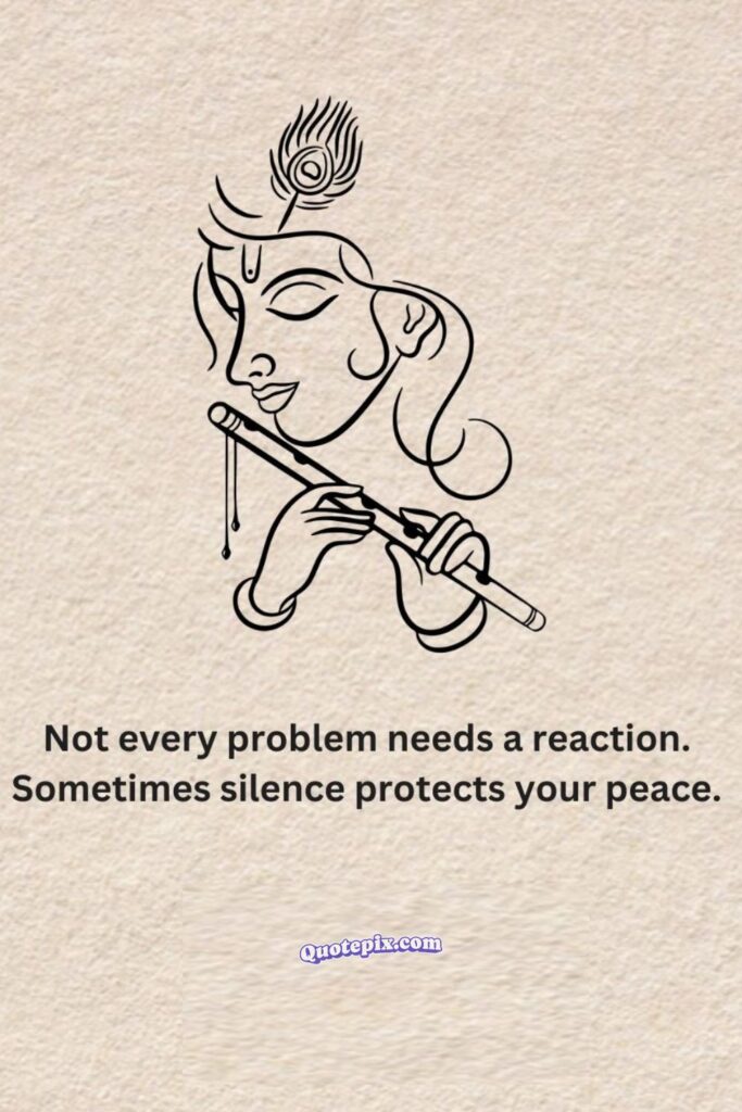 Not every problem needs a reaction. Sometimes silence&hellip;