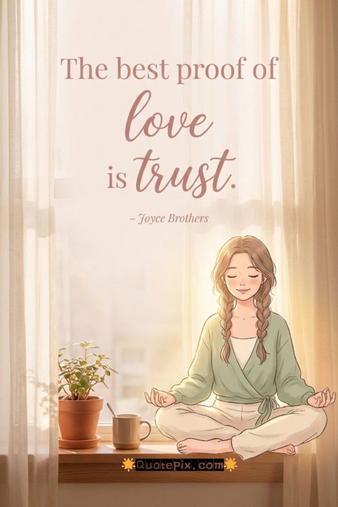 The best proof       of love          is trust.               – Joyce Brothers