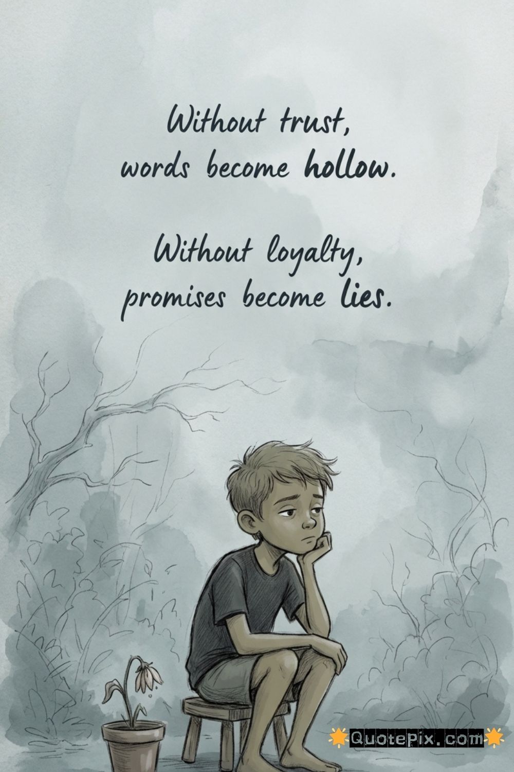 Without trust, words become hollow. Without loyalty, promises&hellip;