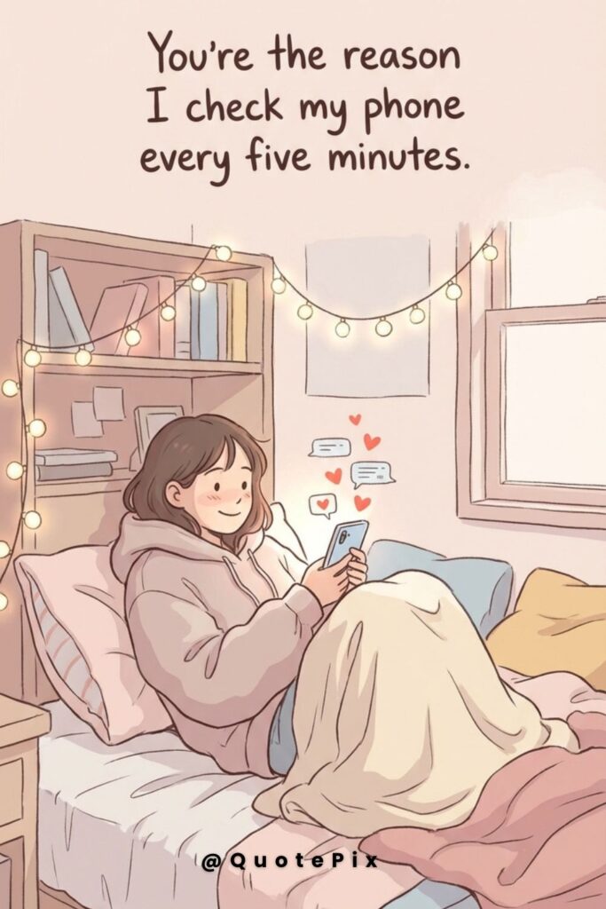 You’re the reason I check my phone every five minutes
