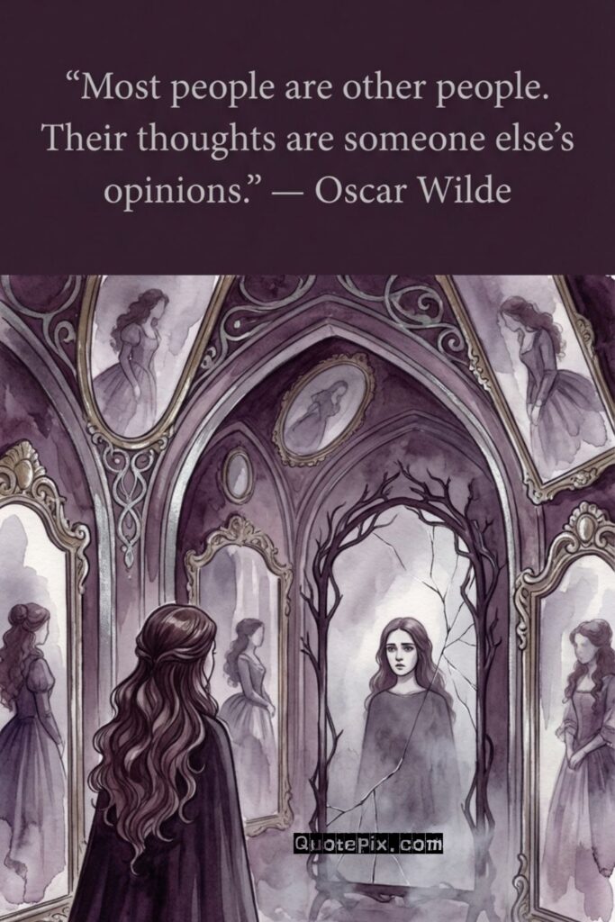 Most people are other people. Their thoughts are someone else's opinions, their lives a mimicry, their passions a quotation. – Oscar Wilde
