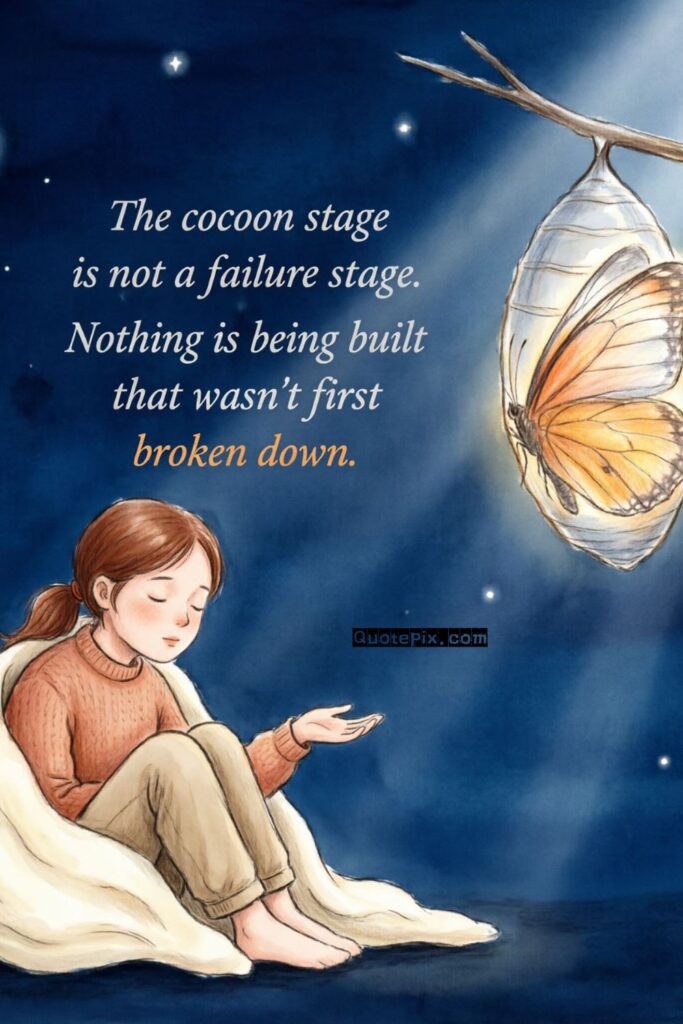 The cocoon stage is not a failure stage.  Nothing is being built that wasn't first broken down