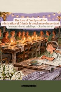 The love of family and the admiration of friends is much more important than wealth and privilege. – Charles Kuralt