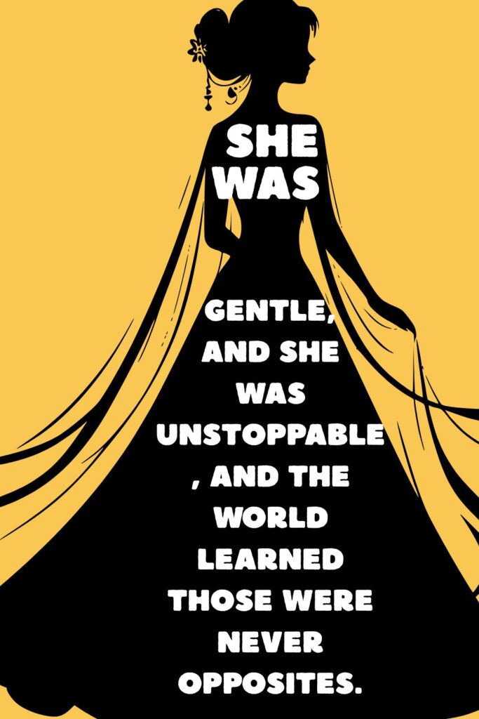 She was gentle, and she was unstoppable, and… She was gentle, and she was unstoppable, and the world learned those were never opposites