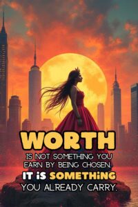 Worth is not something you earn by being chosen. It is something you already carry