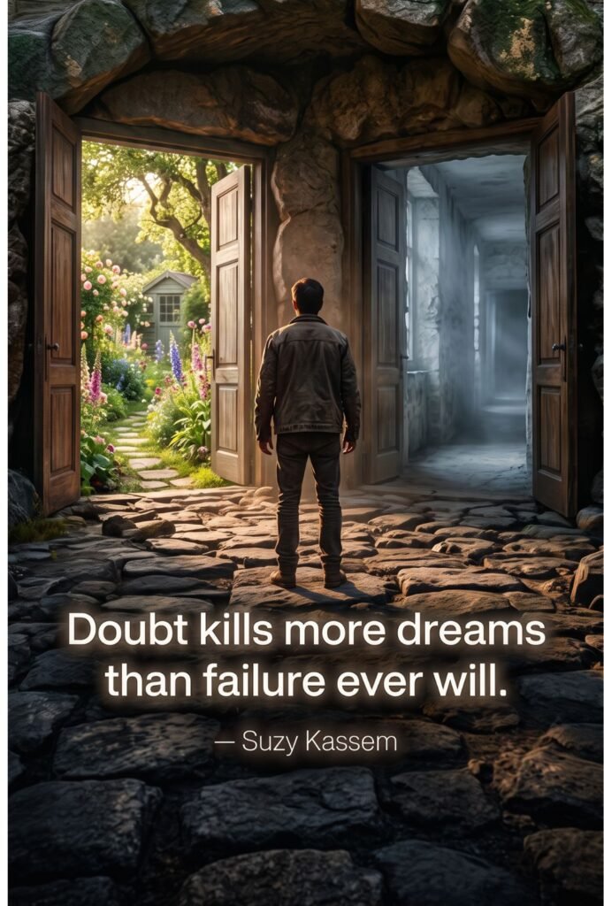 Doubt kills more dreams than failure ever will.