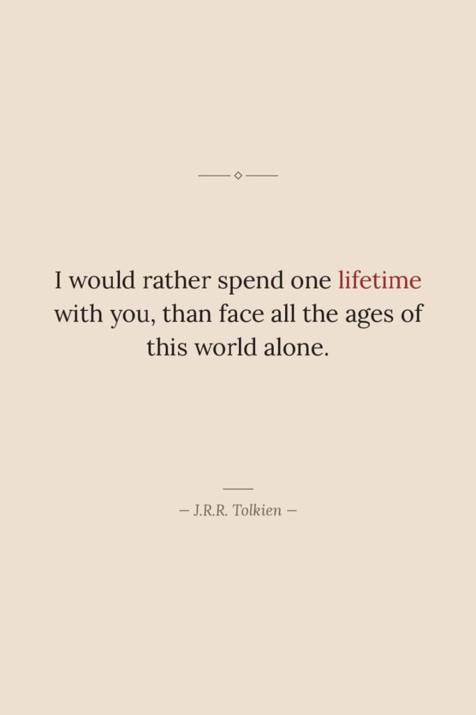 I would rather spend one lifetime with you, than face…