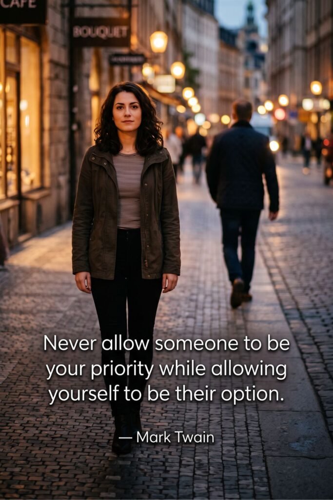 Never allow someone to be your priority while allowing yourself…