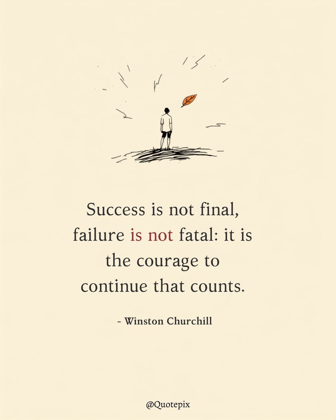 Success is not final, failure is not fatal: it is…