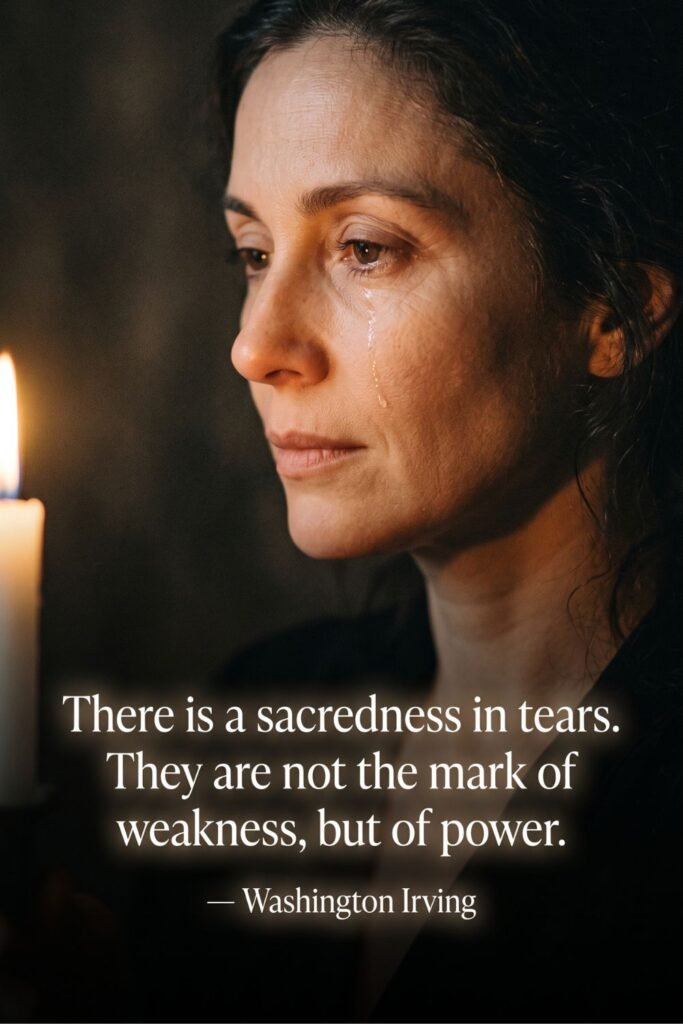 There is a sacredness in tears. They are not the…
