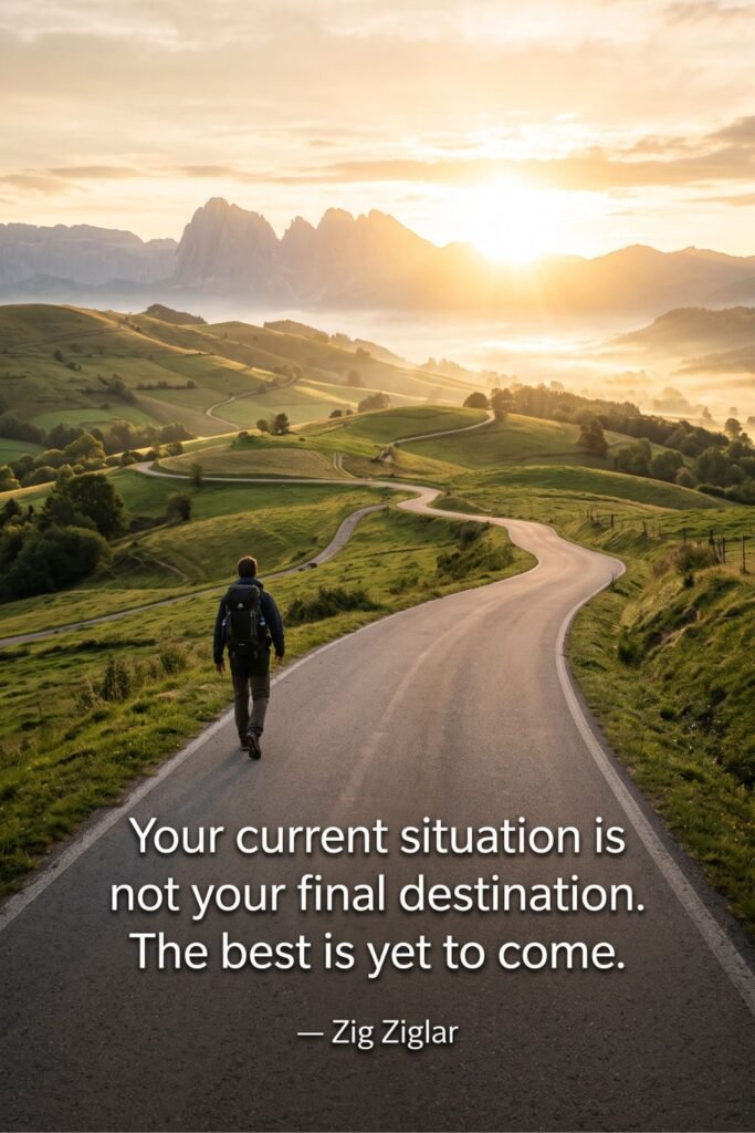 Your current situation is not your final destination. The best…