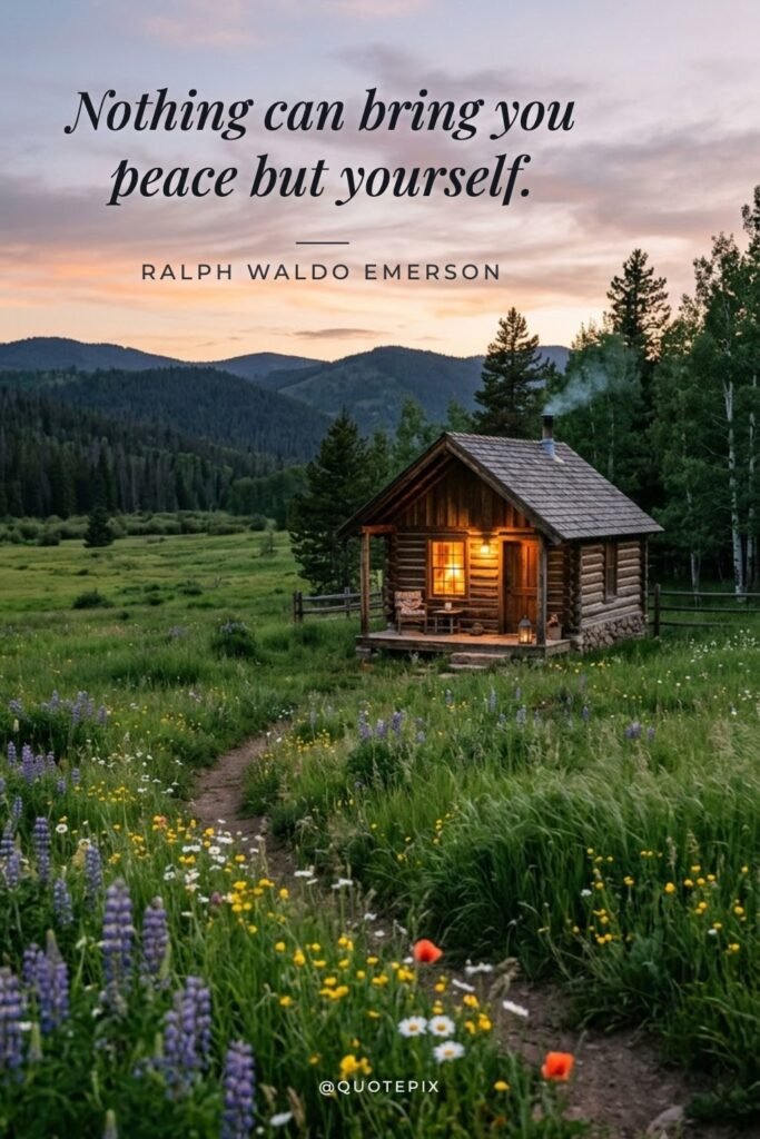 Nothing can bring you peace but yourself. — Ralph Waldo…