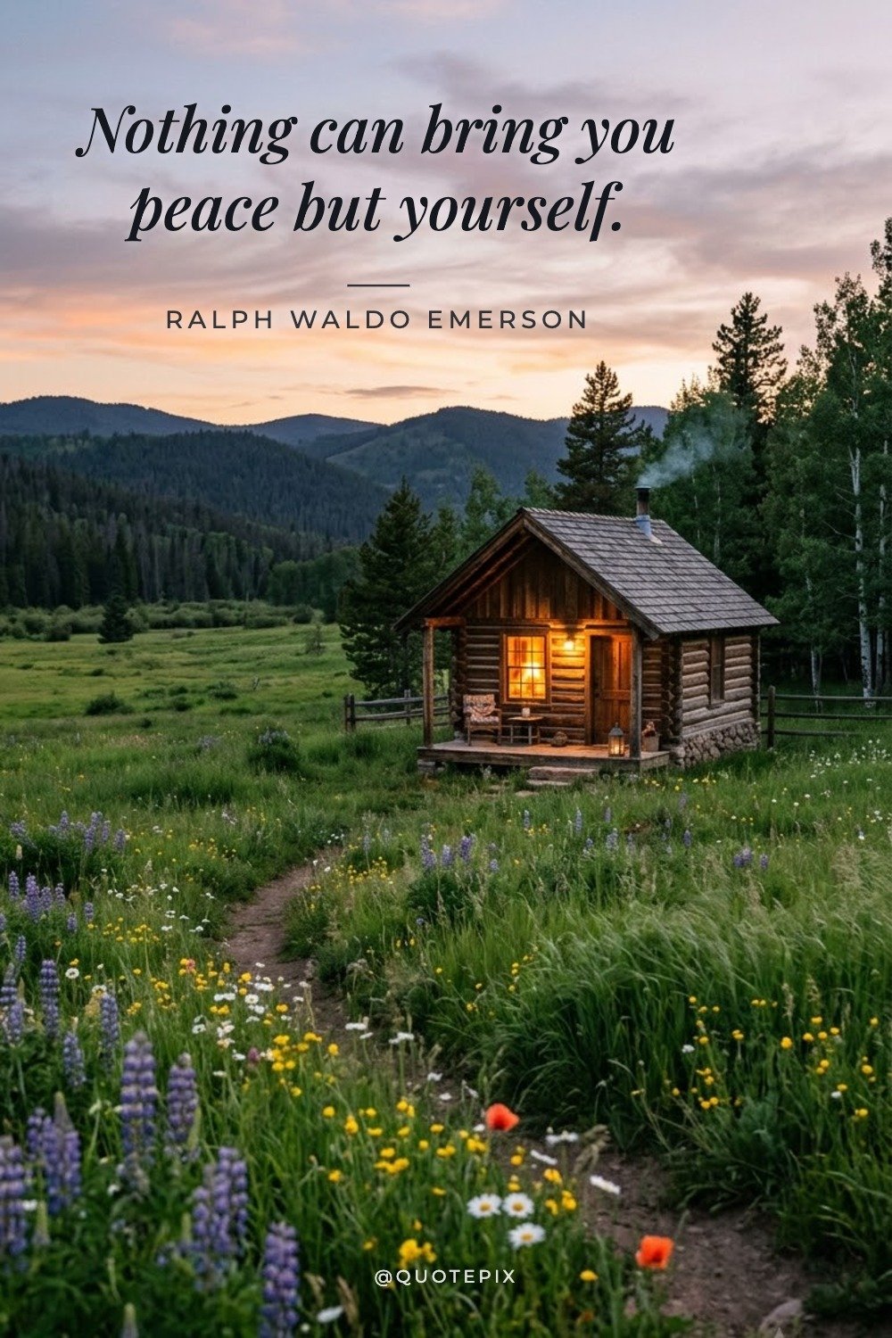 Nothing can bring you peace but yourself. — Ralph Waldo…