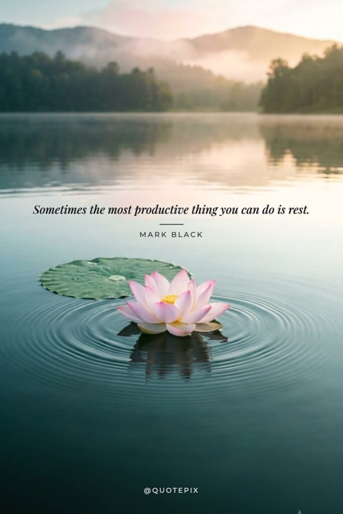Sometimes the most productive thing you can do is rest.…