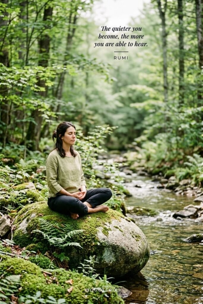 The quieter you become, the more you are able to…