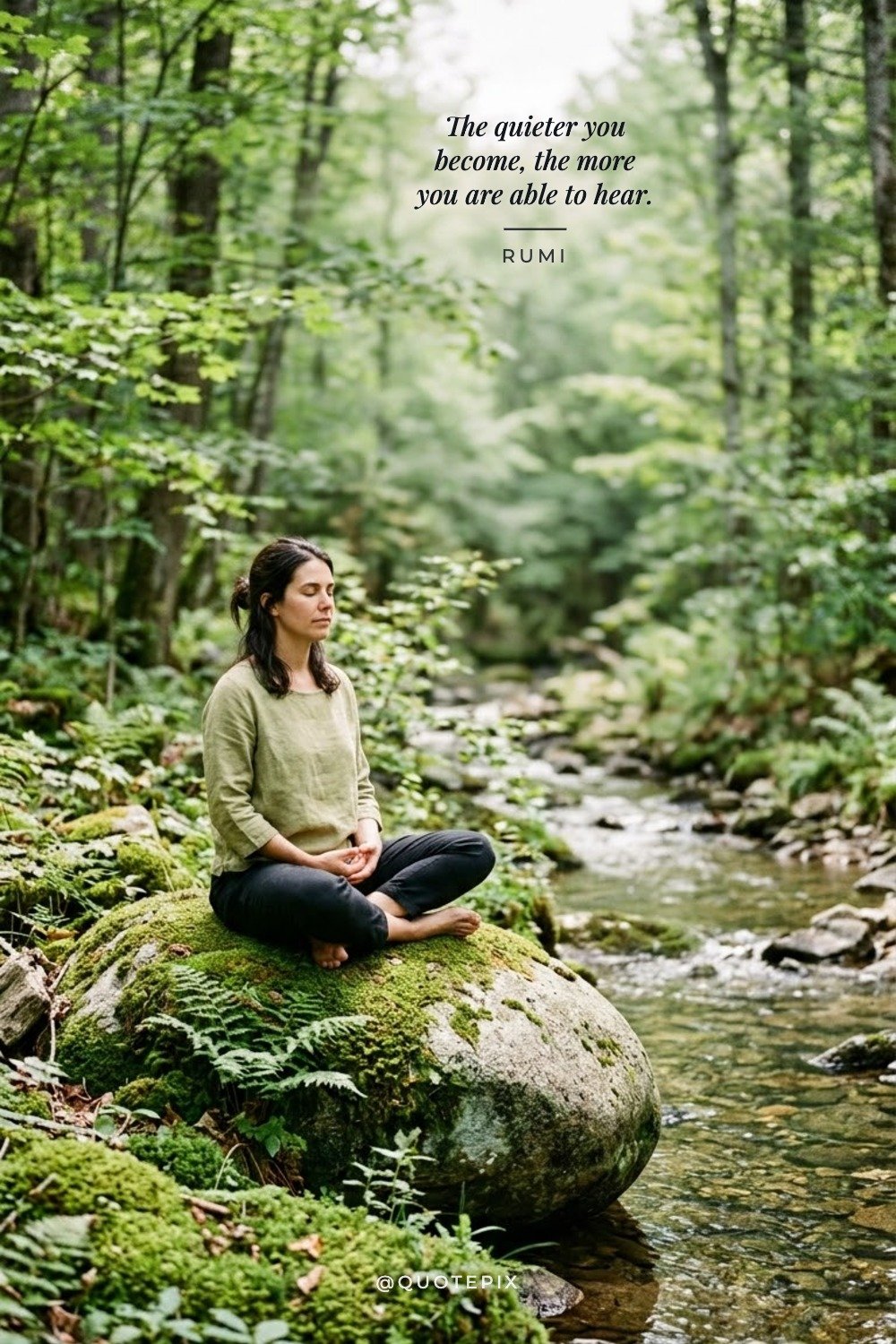 The quieter you become, the more you are able to…