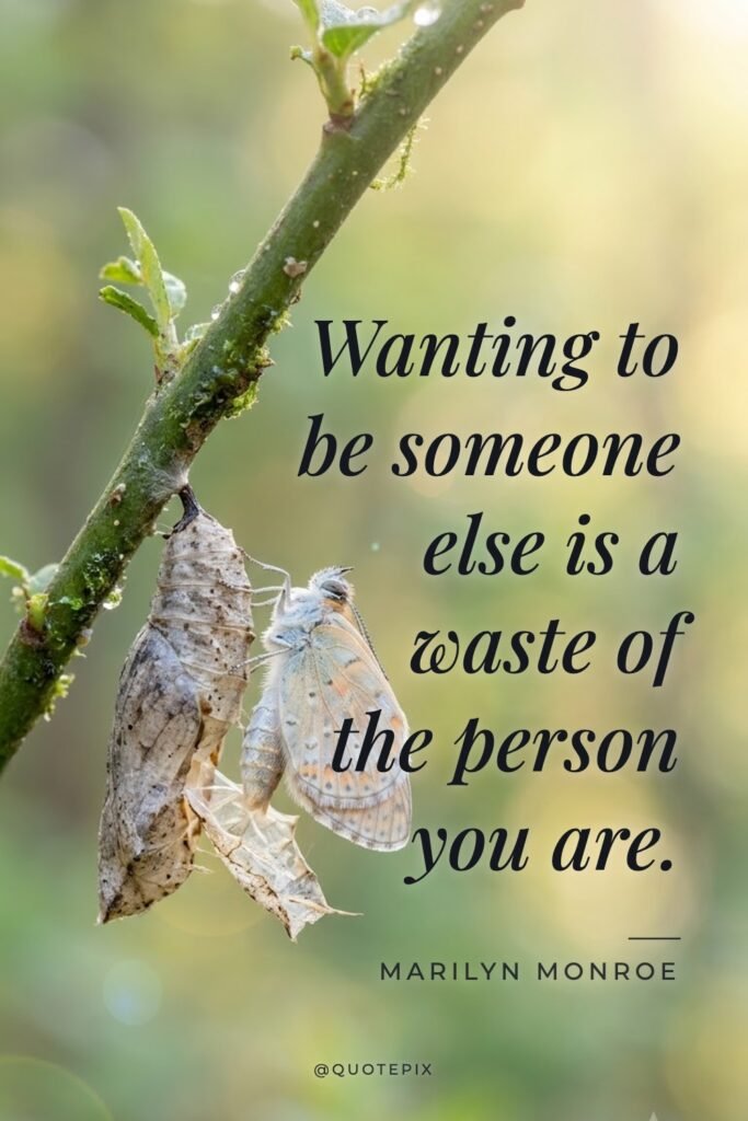 Wanting to be someone else is a waste of the…