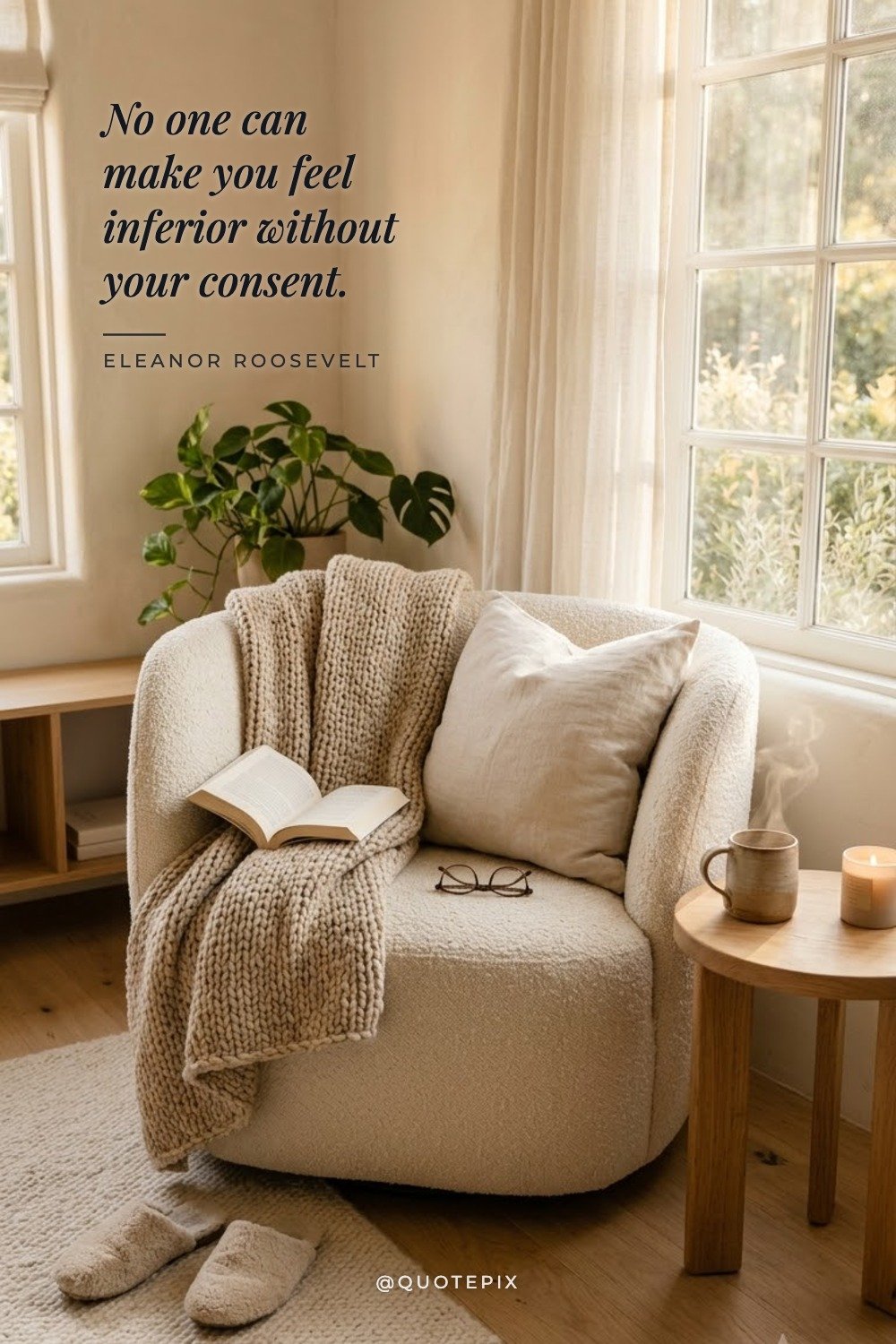 No one can make you feel inferior without your consent….