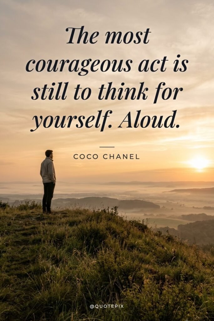 The most courageous act is still to think for yourself….