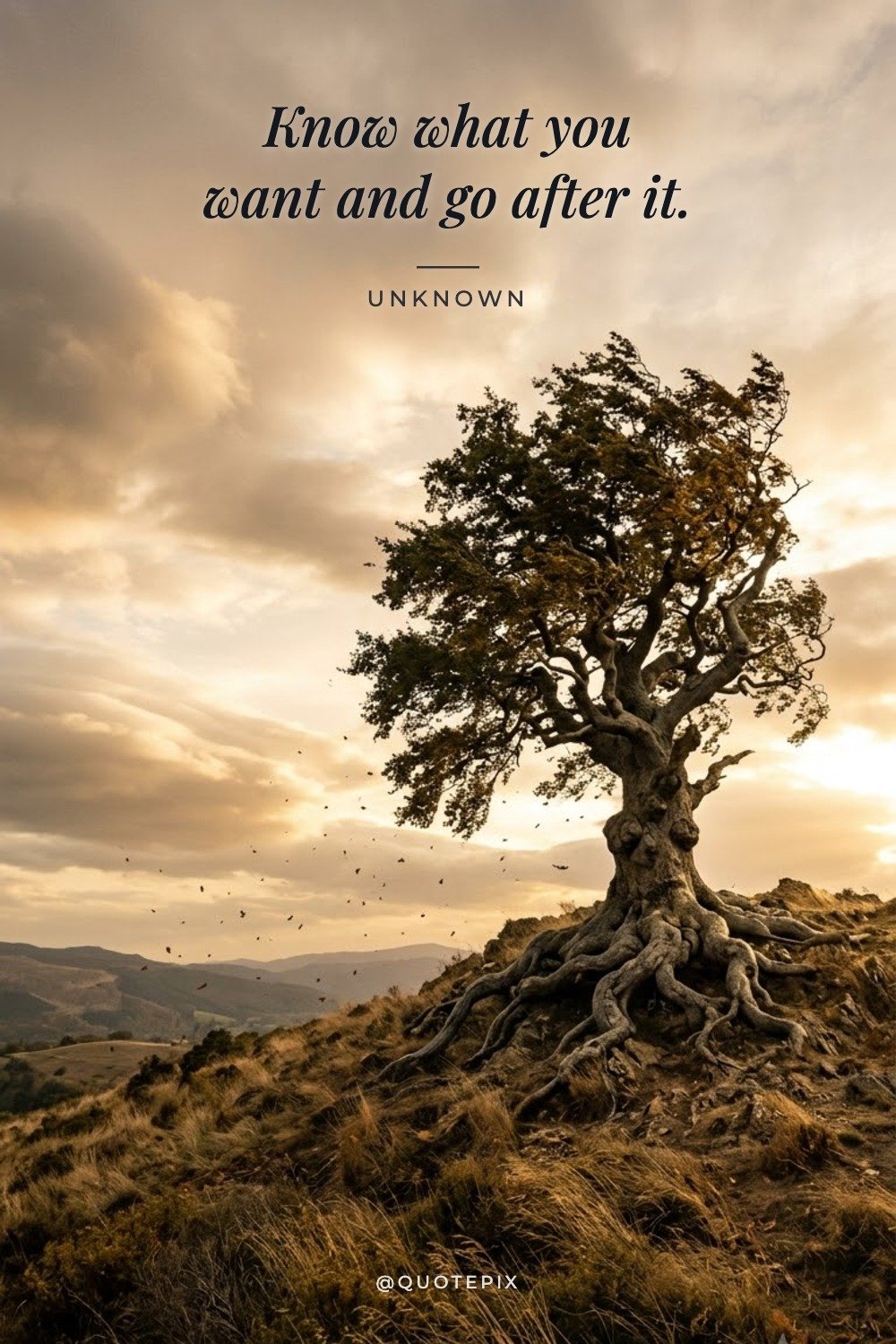 Know what you want and go after it. — Unknown