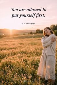 You are allowed to put yourself first. — Unknown
